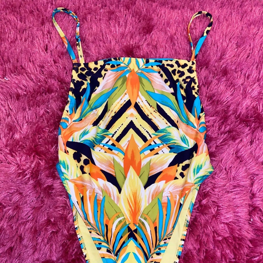 tropical one piece swimsuit